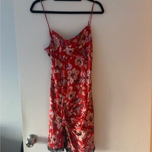 NEVER WORN - no tags. Cinq à Sept Vibrant Red Floral Dress